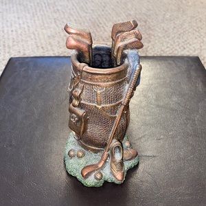 Golf bag pen and pencil holder